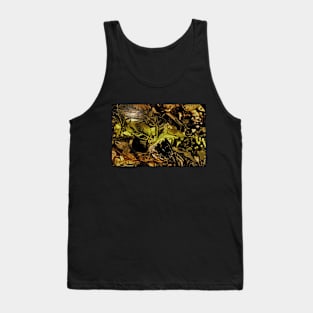 Persimmon in Chiaroscuro with Gold Tones Tank Top